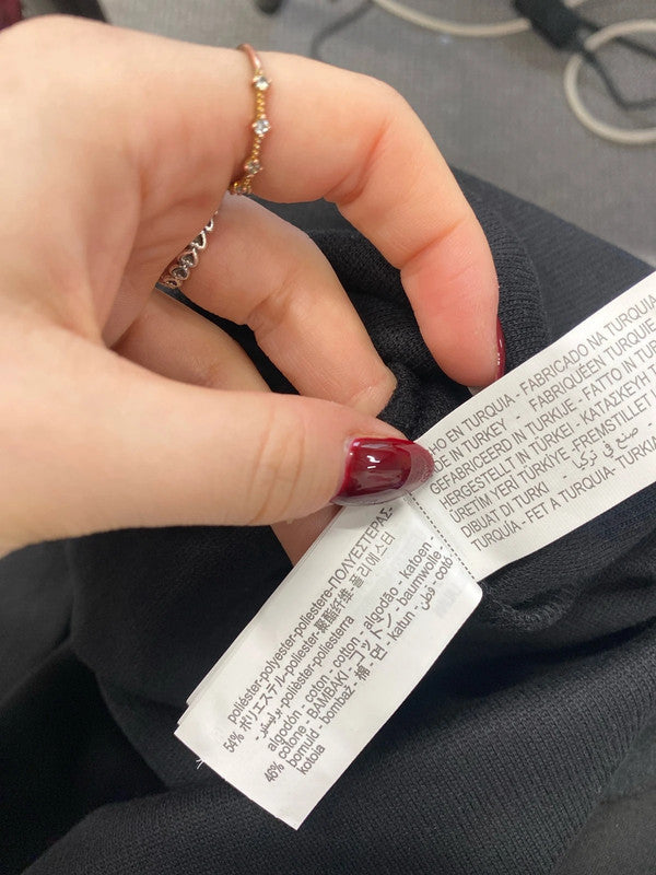 Lovely Zara black knit dress new with tags UK L AO001