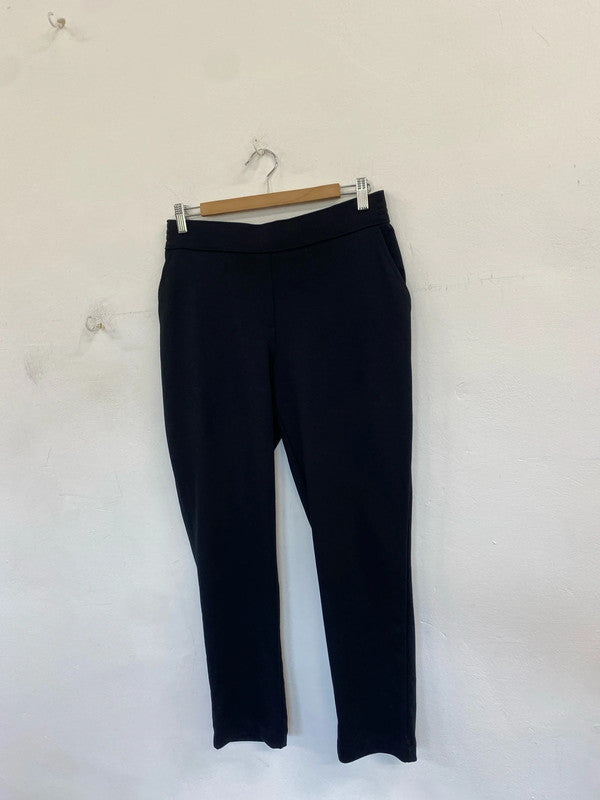 Lovely bonmarche black elasticated waist crop black trousers UK 12 IM001