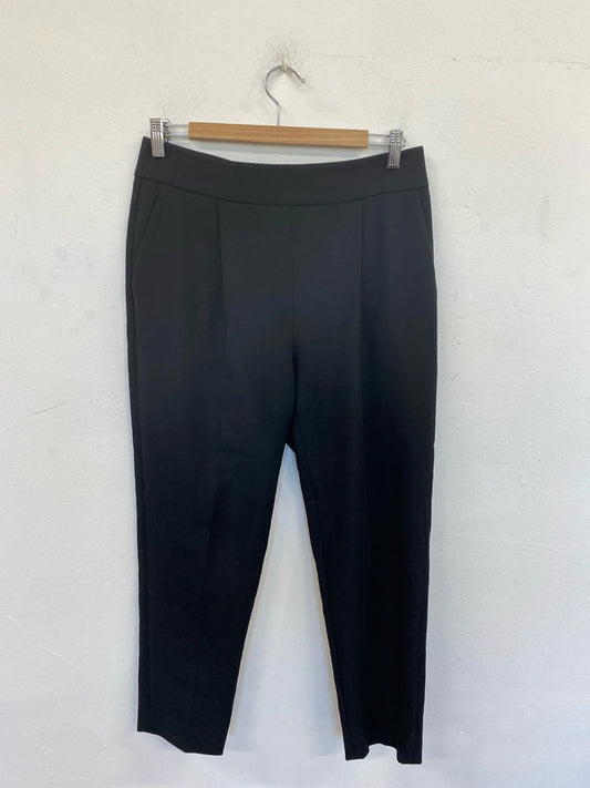 Karen Millen Stylish Black High Waisted Tailored Trousers UK 12 LN001
