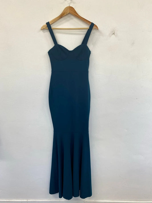 Boohoo Elegant Sea Green Trumpet Dress UK 8 LK009