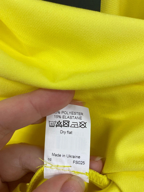 River Island Fabulous Neon Yellow Mini Skirt UK 12 NN001