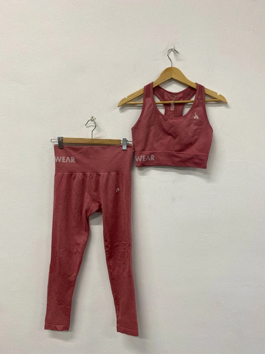 Ryderwear Chic Pink Sports Bra & Leggings Set Size M DS002