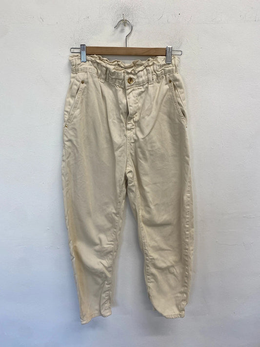 Lovely Topshop paperbag beige jeans UK 10 LB004