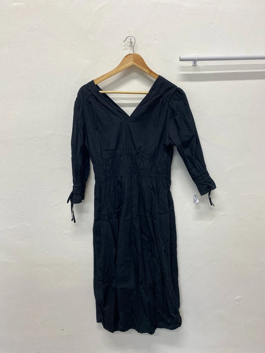 Fabulous lightweight summer black dress gypsy boho vibes Uk14 M&S LB005