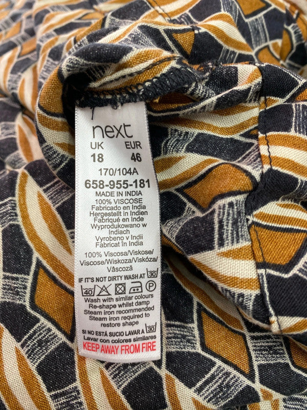 Fabulous Abstract Next mini smock dress Uk18 neutral IM001