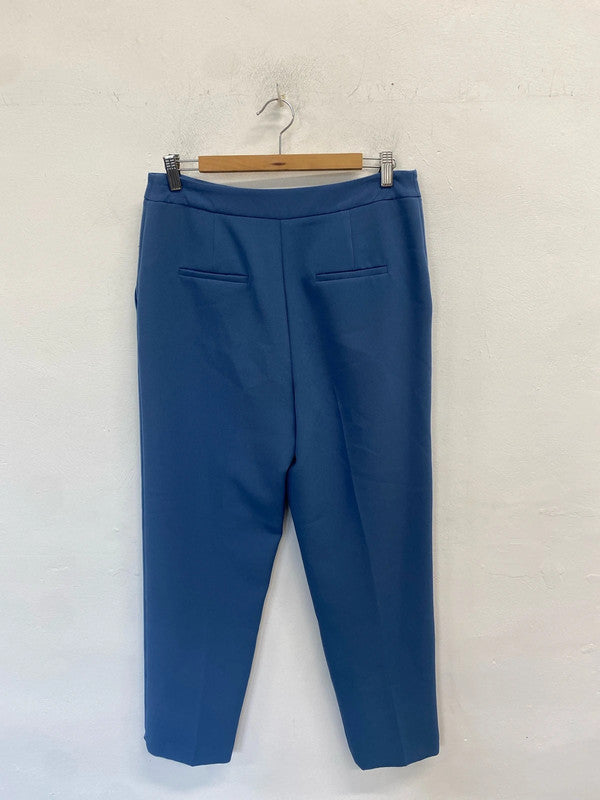 Stunning Topshop blue tall cropped office trousers UK 12 HS001
