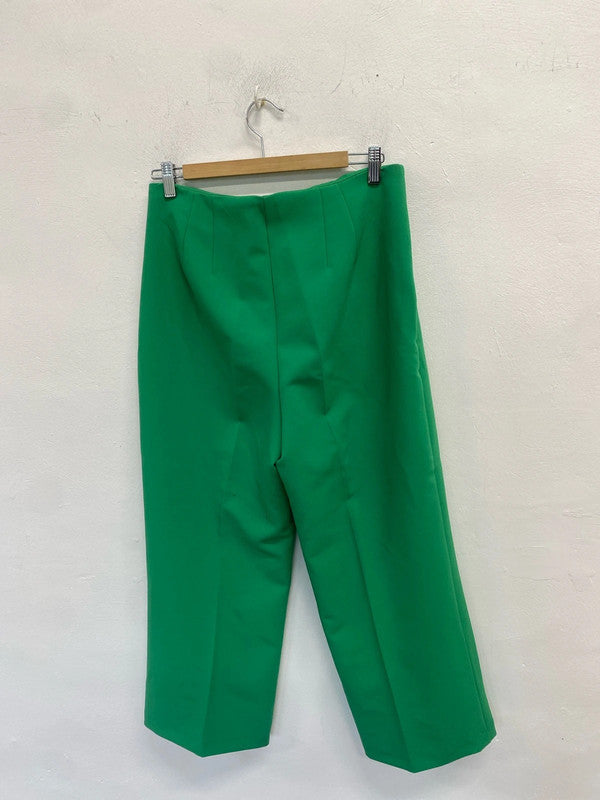 Stunning mango green wide leg trousers UK 14 SS002