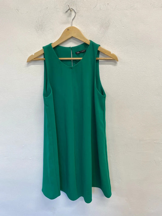 Gorgeous Zara green skater dress UK M LL003