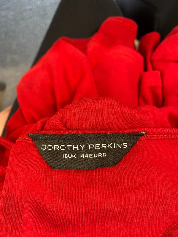 Stunning Dorothy Perkins scoop neck long sleeve top uk 16 NC001