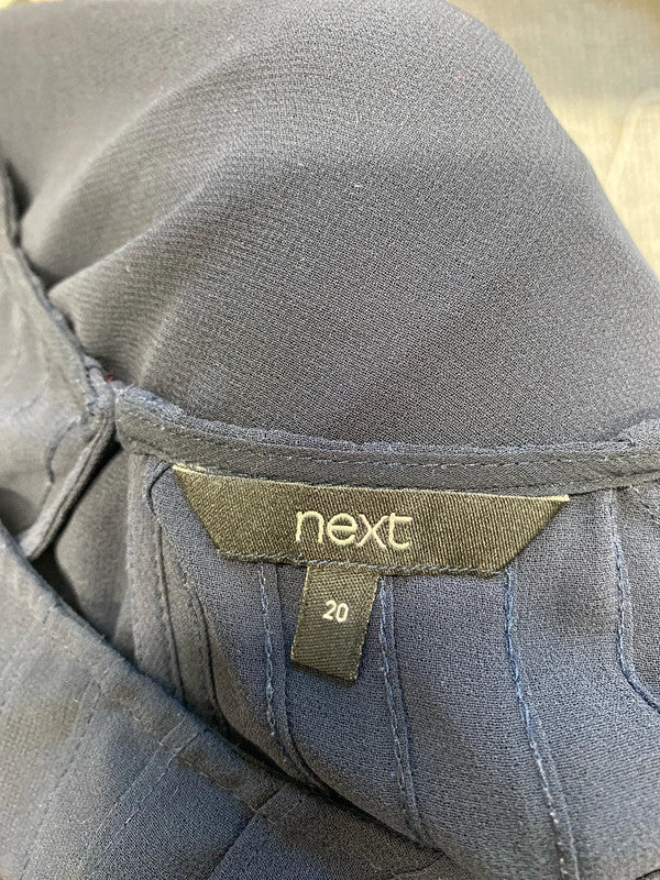 Lovely next navy sheer blouse UK 20 KN002