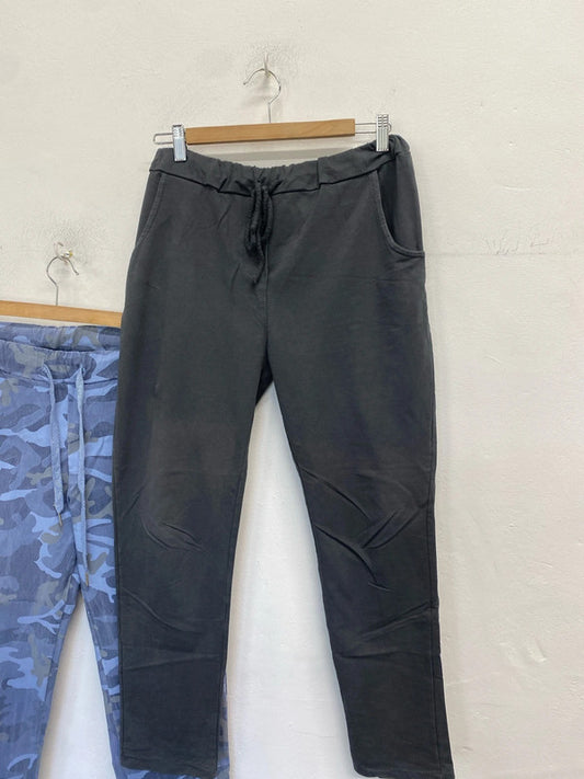 Lovely duo of joggers made in Italy Santa camo grey UK M SW001 #7