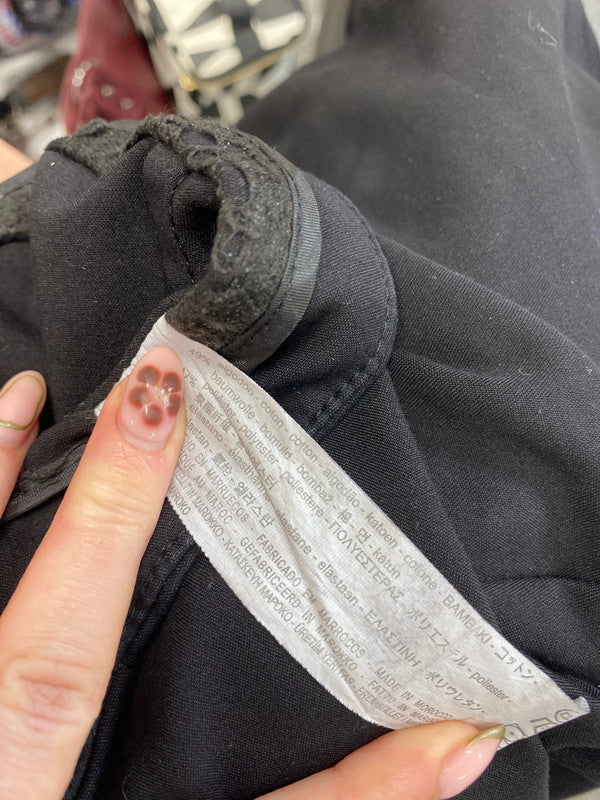 Lovely Zara woman black cropped smart trousers UK 12 JM005