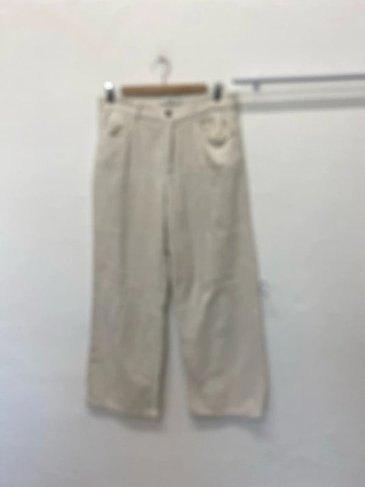 Fab B.Young cream ByDanna Pants wide leg ankle boho Uk10 CD001