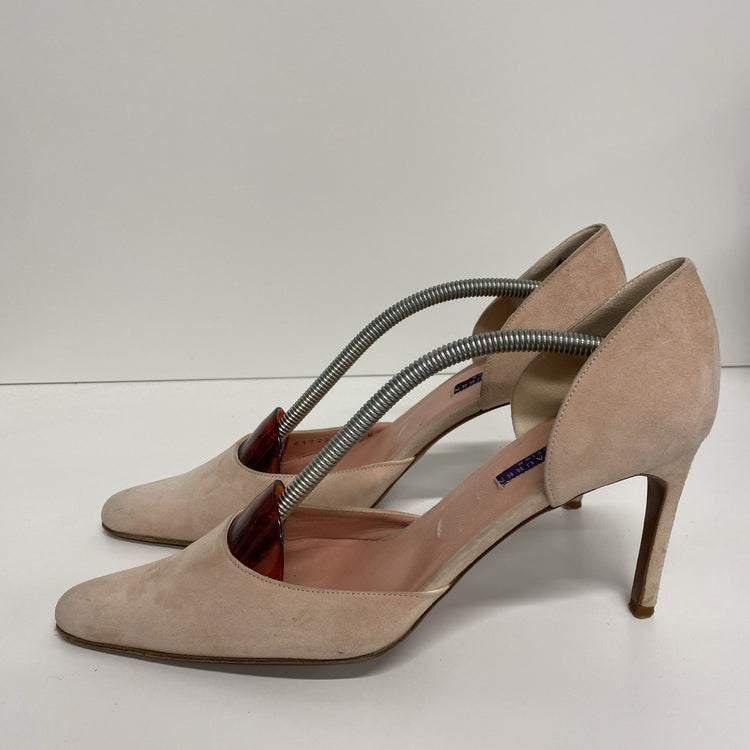 LAUREN Ralph Lauren Stiletto Heels Suede Pale Salmon Pink uk8 CN001