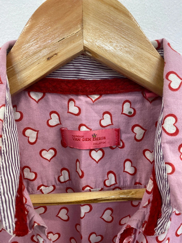 For Friends Van Den Bergh Fabulous Pink Hearts Shirt UK 10 MM005