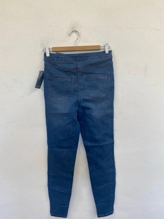 Papaya Fab Jessie Blue High Waist Skinny Jeggings UK 10 AO001