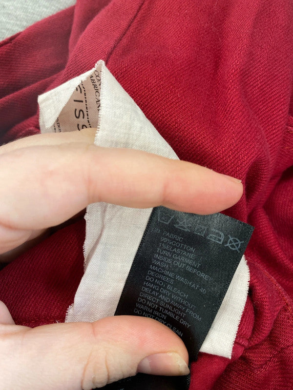 Reiss 1971 Fabulous Smith Cherry Red Skinny Jeans UK 4 MM005