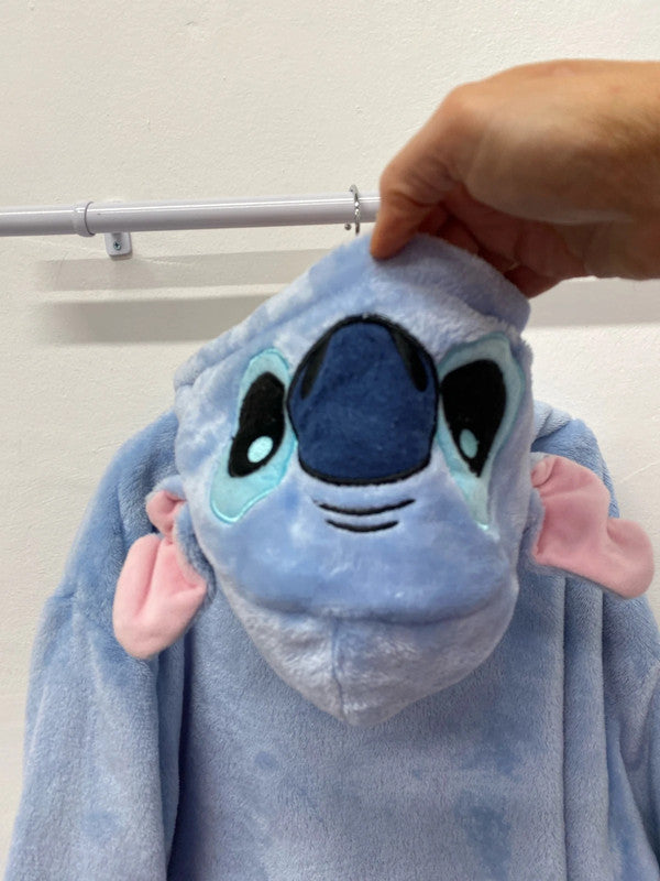 Fabulous Reversible Lilo &!Stitch fleece pyjama top hoodie Age 9-10 JS004