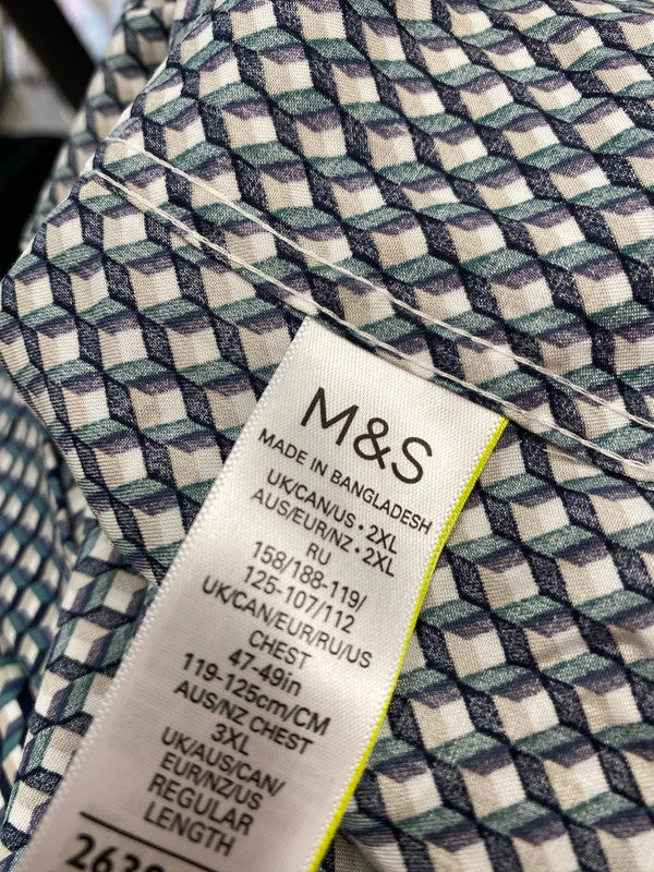 Fabulous abstract short sleeve retro vibes shirt Uk2XL JS004