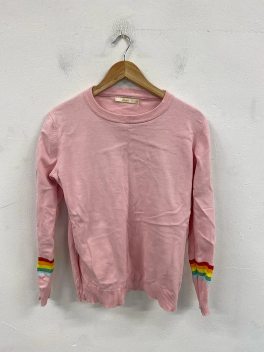 Sarta Fabulous Pink Rainbow Sweatshirt Size S SN002