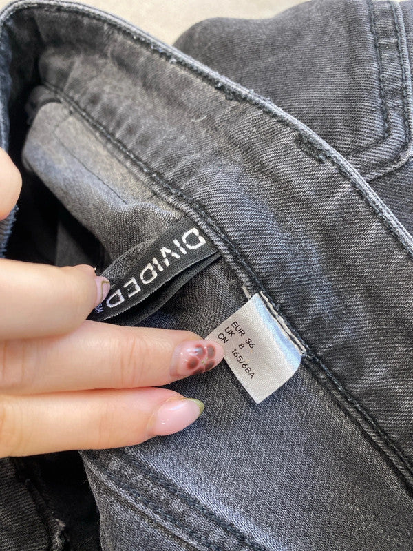 Lovely black mom jeans h&m black UK 8 LH002