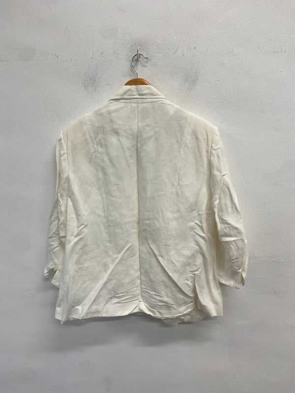 Lovely Ann Harvey ivory white blazer formal UK 22 JW002