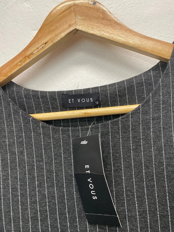 Fab formal pinstripe dress from Et Vous UK12 AO001