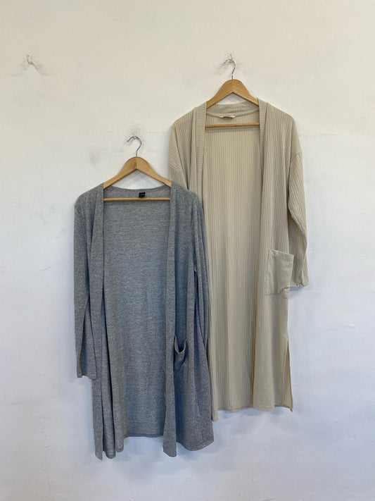 George & Shein Fabulous Longline Cardigans Duo UK 14 #19 LN001