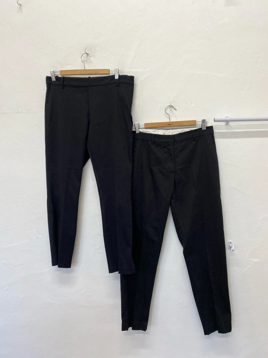 Fabulous Duo of H&M smart Black trousers formal work event Uk16 #32 KM003