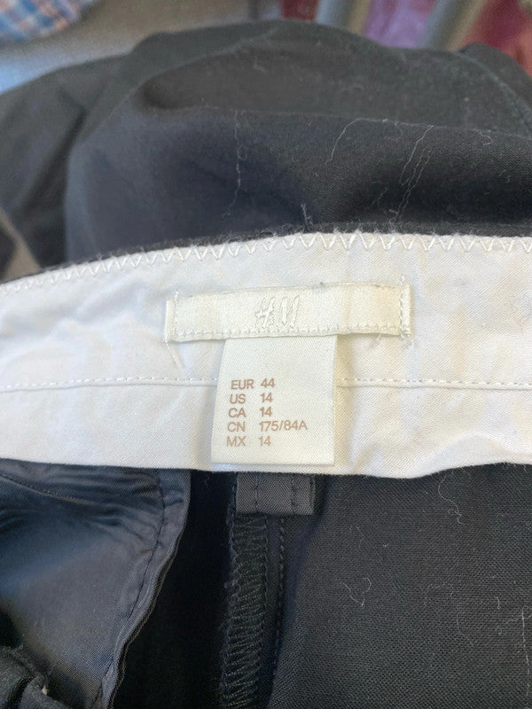 Fabulous Duo of H&M smart Black trousers formal work event Uk16 #32 KM003