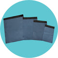 Triplast Mixed Pack of 100 x Grey Mailing Bags (4 Sizes, 25 Each) | Self Sealable Plastic Postal Bags for Posting Clothes, Books, & Boxes