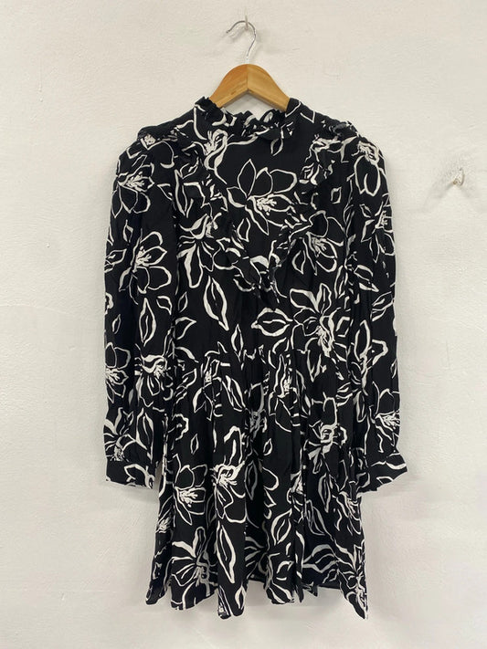 Stunning river island flower design mini dress uk 8 KM004