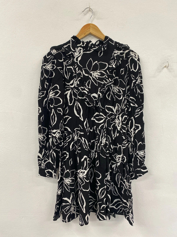 Stunning river island flower design mini dress uk 8 KM004