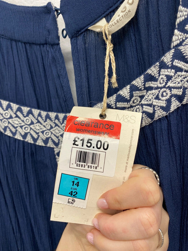 Lovely M&S navy beach jumpsuit UK 14 JB005