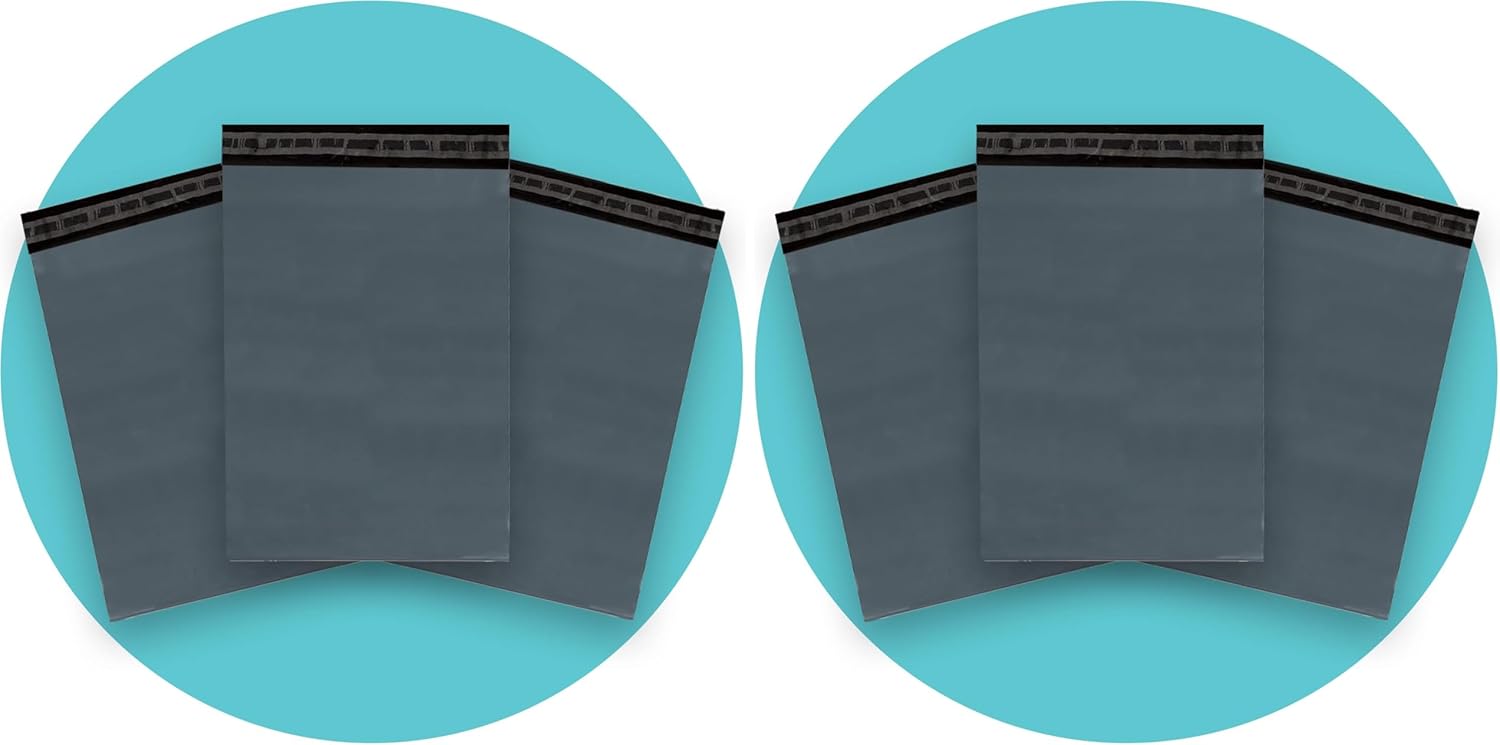 Triplast 12 x 16-Inch Plastic Mailing Postal Bag - Grey (Pack of 100)