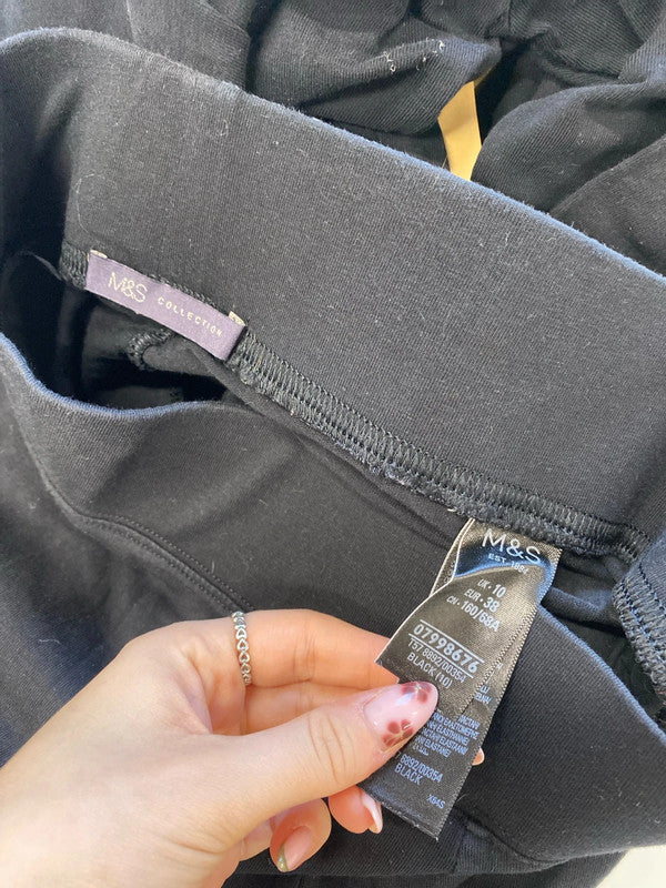 Lovely bundle of leggings black navy tu m&s uk 10-12 #57 LD003