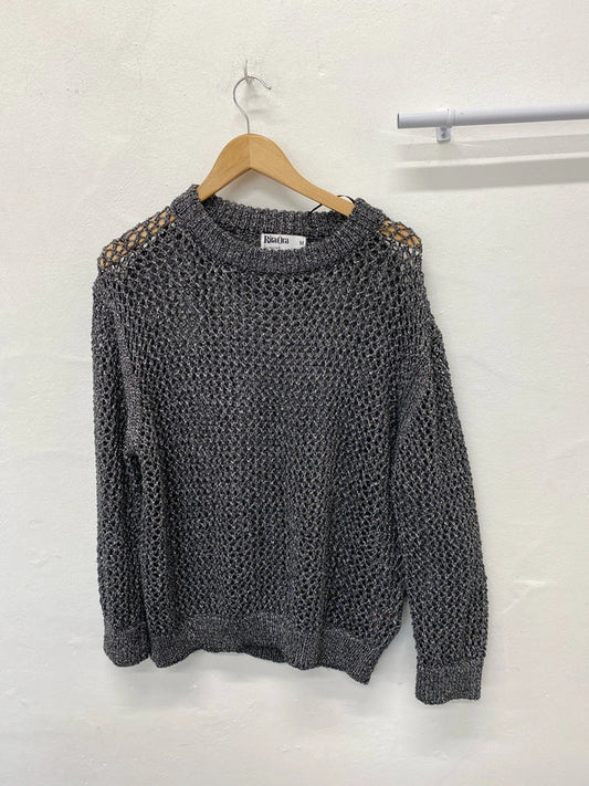 Fabulous Rita Ora silver pewter chain jumper UkM 12/14 LD003