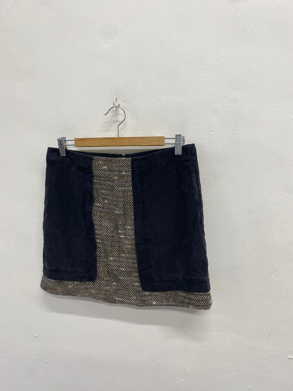 Stunning Chloé Mini Skirt UK 12 Black tweed formal SD553