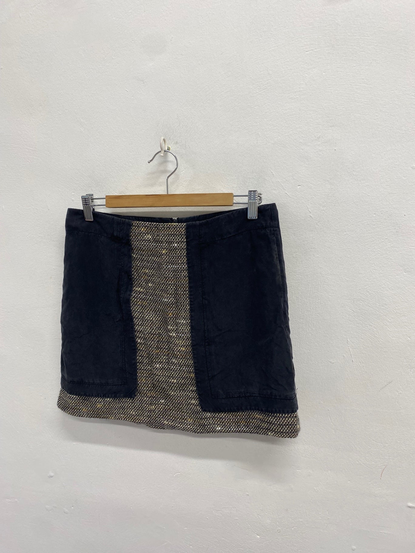 Stunning Chloé Mini Skirt UK 12 Black tweed formal SD553