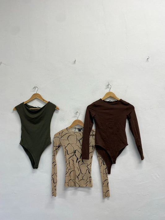 Lovely trio of bodysuits and top Monki Zara Uk S ZM001