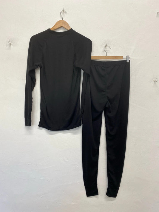 Rucanor Stylish Black Ribbed Lounge Co-ord Size M AE001