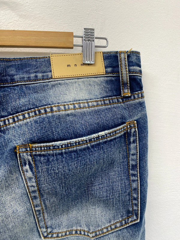 MNML biker jeans zip ankle fade 33” LL003