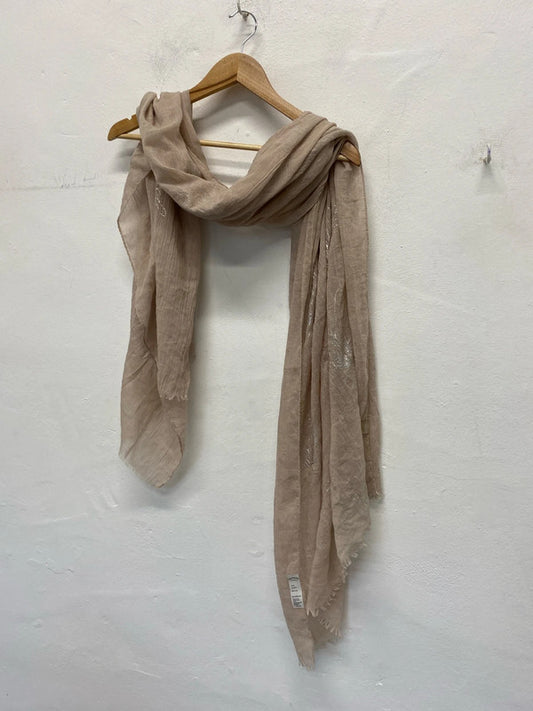Fabulous Beige & silver super scarf classic Fatface LK006