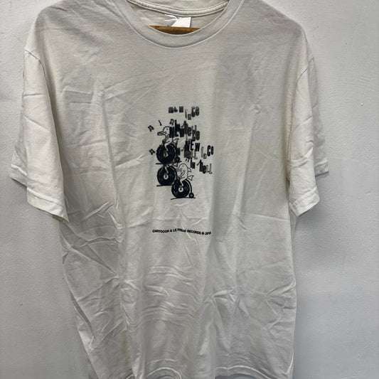 Cartocon X Le freak records tee L White LL003