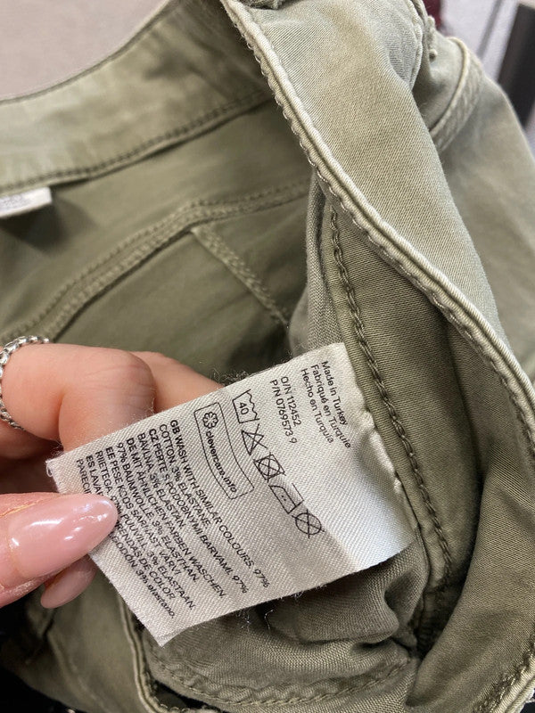 Lovely &denim khaki cargo trousers skinny high waist W 32 KM003