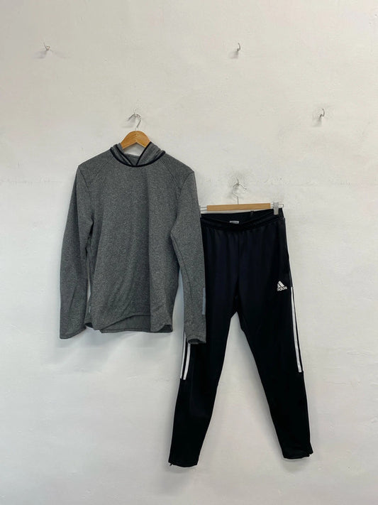 Fab Adidas Gym training Joggers & Hoodie Ladies Uk10/12 #4 SG090