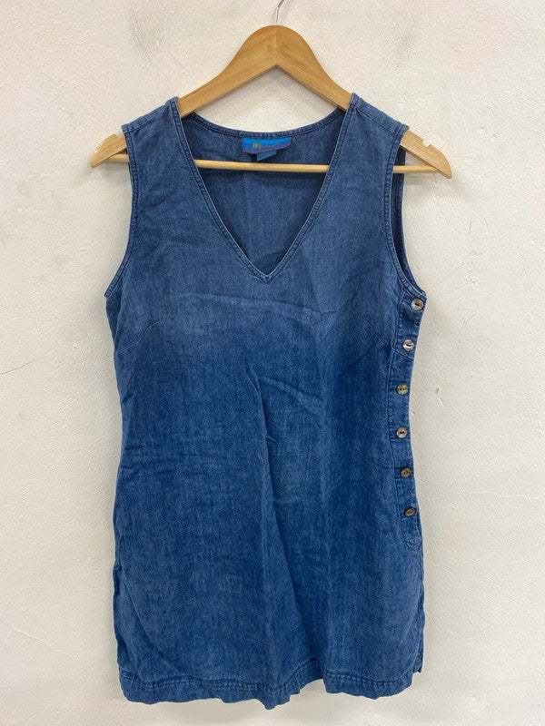 Monsoon Trendy Denim Mini Sheath Dress UK 12 MM005