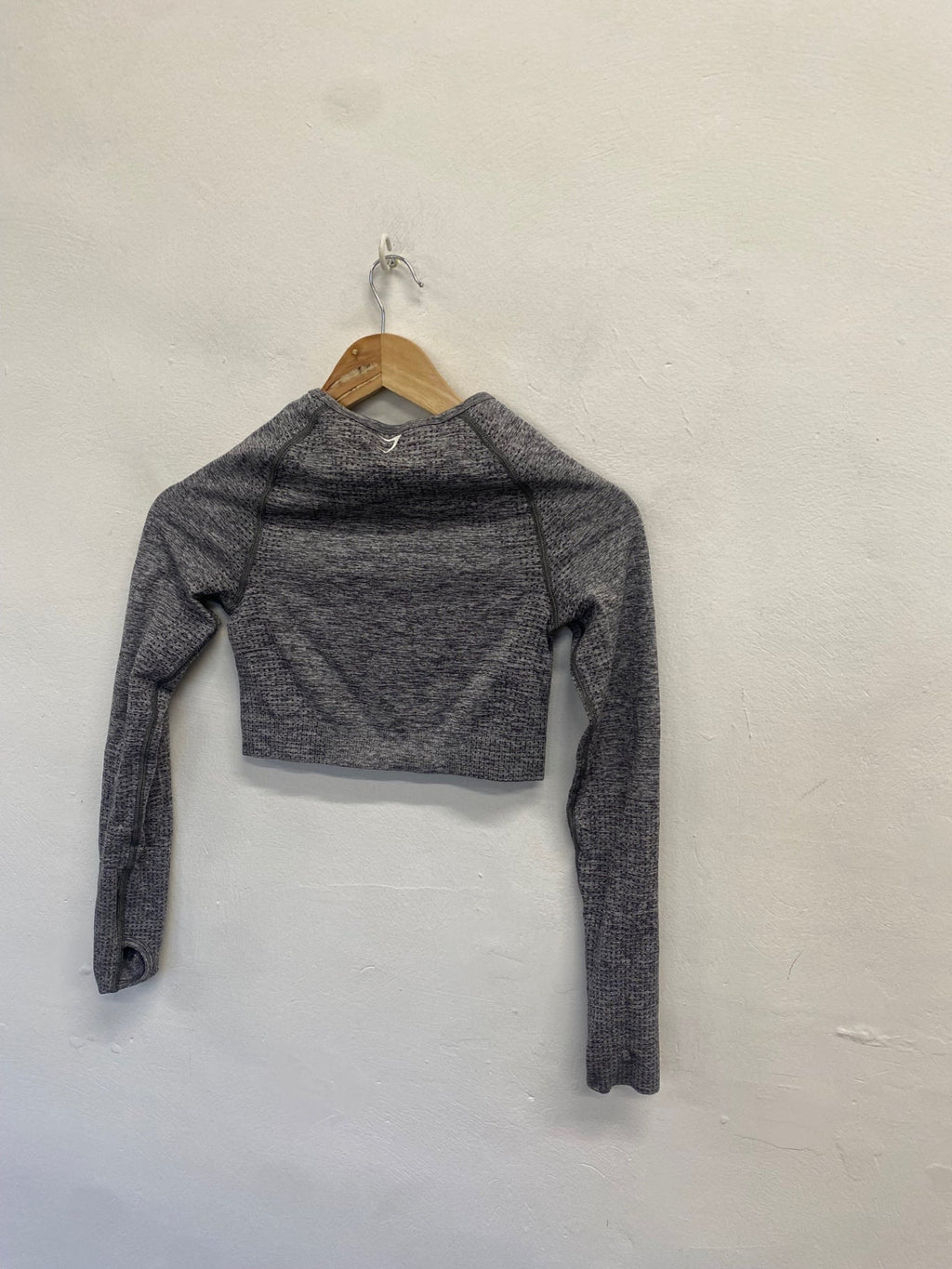 Fabulous Gym shark Gym top UK 8 Light Grey SA514