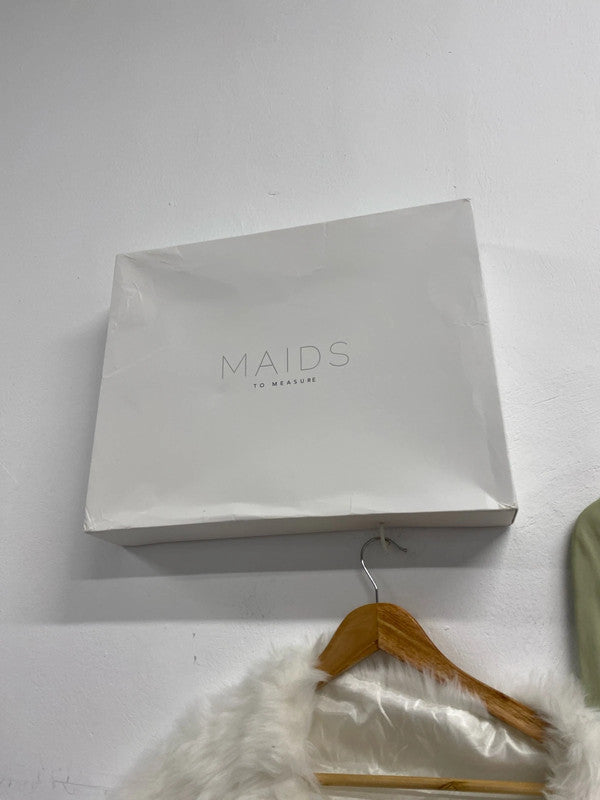 Fabulous Maids to Measure Charlene Sage green dress Uk24 & wrap CR002