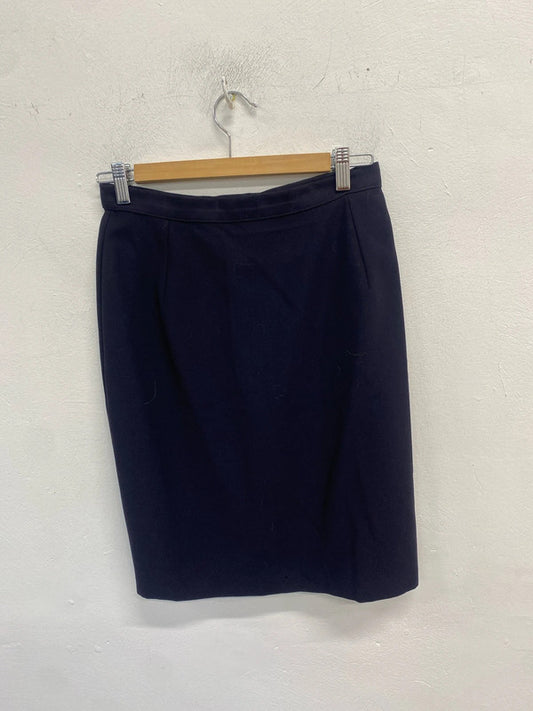Stunning m&s navy office midi skirt UK 12 MM005